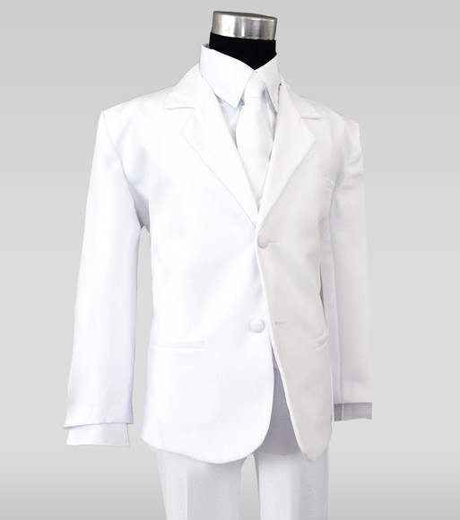 Black n Bianco Boys White Suit