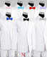 White Tuxedo for Kids with Colored Slim Bow Tie