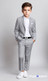 Black n Bianco Boys Slim Fit Suit in Light Gray 