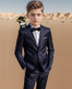 Black N Bianco Signature Boys' Slim Fit Tuxedo in Navy with Bow Tie