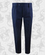 Black n Bianco Slim Fit Flat Front Trousers in Navy