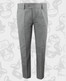 Black n Bianco First Class Slim Fit Flat Front Trousers in Rustic Gray