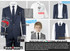 Black n Bianco Boys Windowpane Navy Slim Fit Suit with Tie and Shirt