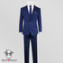 Boys' Pinstripe Navy Blue Slim Fit Suit