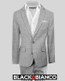 Black n Bianco Boys Windowpane Gray Suit