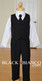 Toddler Infants Boys Black Vest Suit Black N Bianco