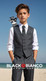 Boys Vest Charcoal Suit Vest four piece set by Black n Bianco Slim Fit.