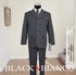 Gray Pinstripes Boys Suit with dark gray tie Black N Bianco