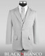 Boys Slim Modern Light Gray Suit. 
