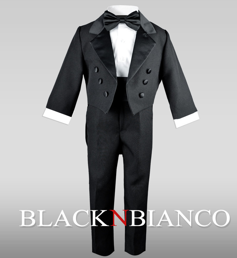 Baby Boys Wedding Tuxedo for Ring Bearers - Black N Bianco