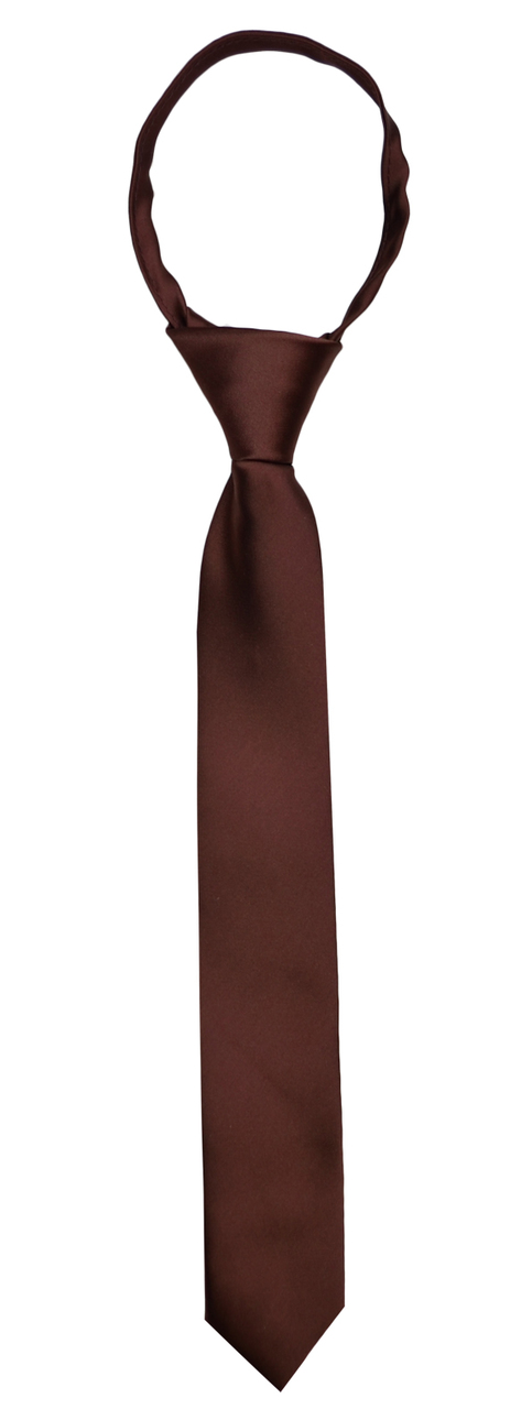 brown slim tie