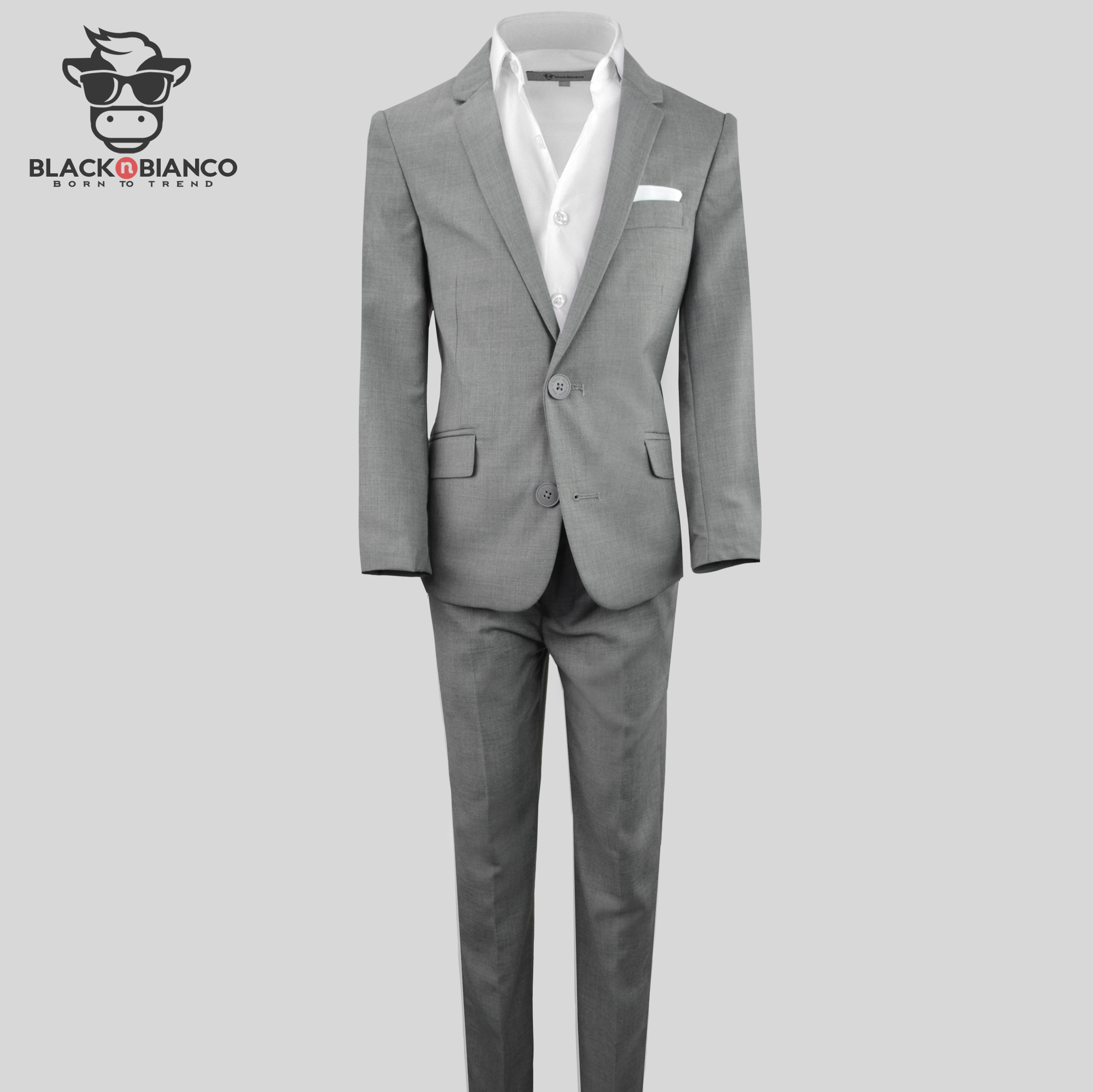 kids gray suit