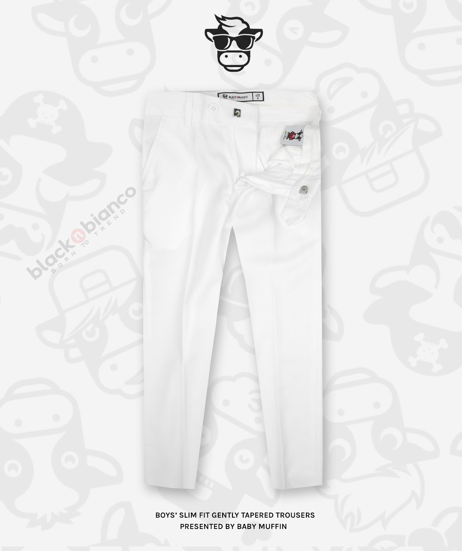 Flat Front Slim Fit Trouser Pants 