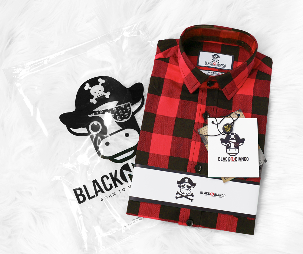 Black N Bianco Boys' Flannel Plaid Buffalo Check Red and Black