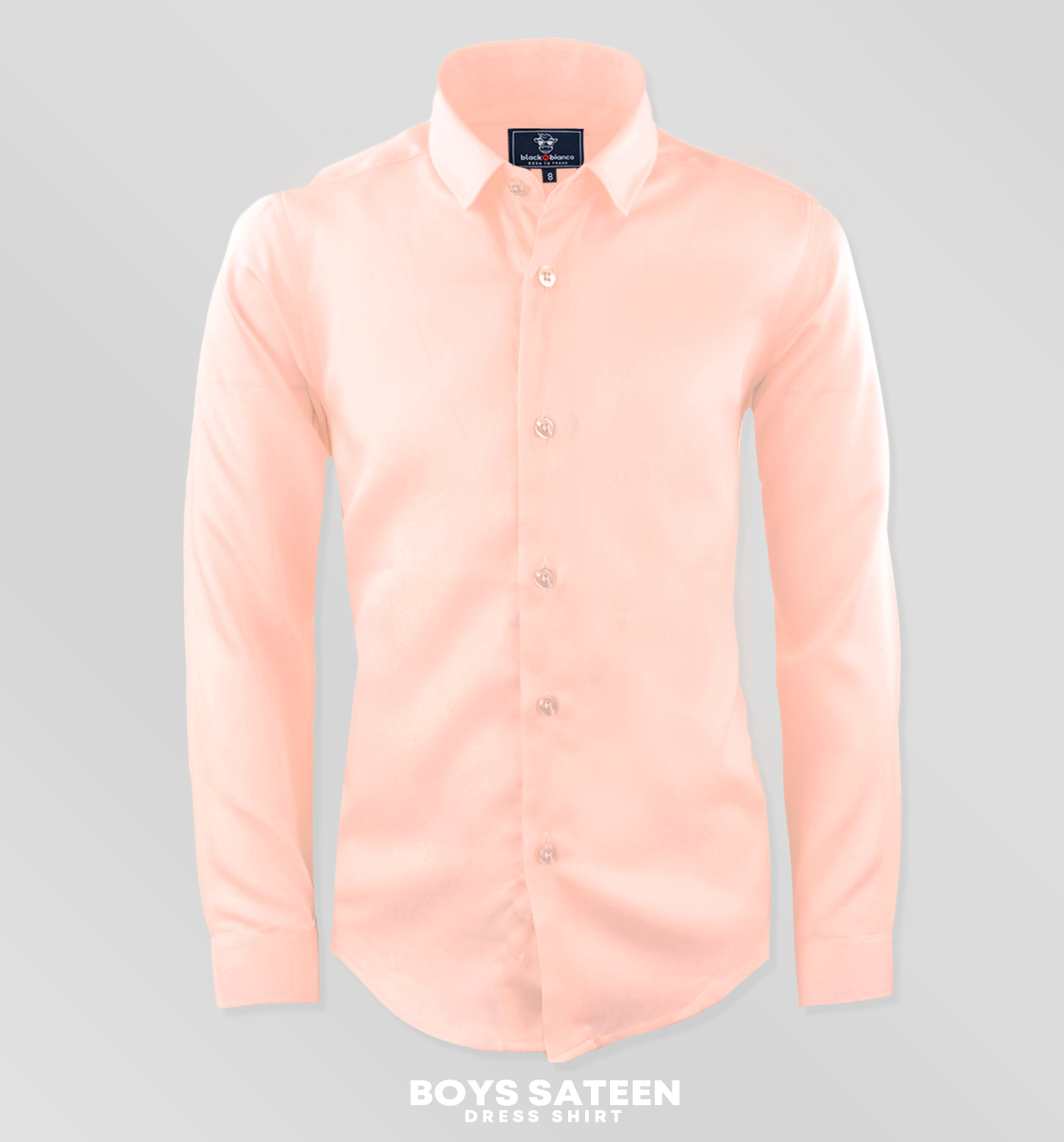 mens light peach dress shirt Men's Peach Long Sleeve Dress Shirt 14.5 32/33 / Peach