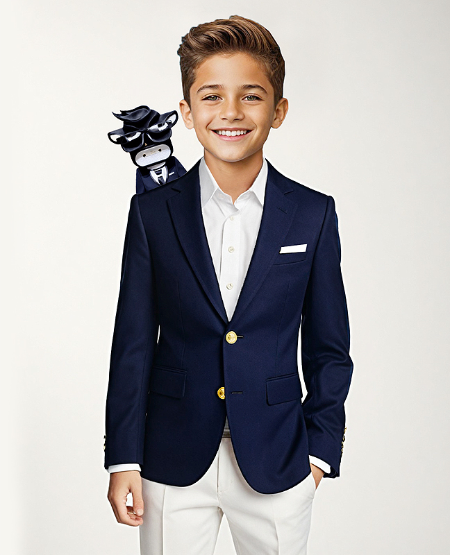 Casual Blazer Blue Blazer Boys Children Fomal Suits Set 2020