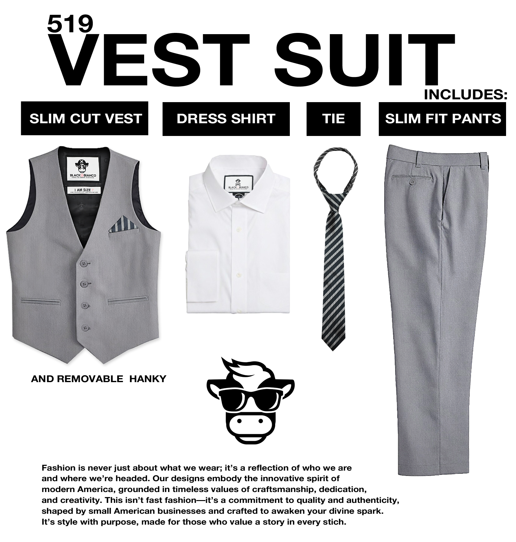 Black n Bianco Boys Slim Fit Gray Vest Suit Set. Formal Out Five Piece Set Black n Bianco Boys Slim Fit Gray Vest Suit Set. Formal Out Five Piece Set