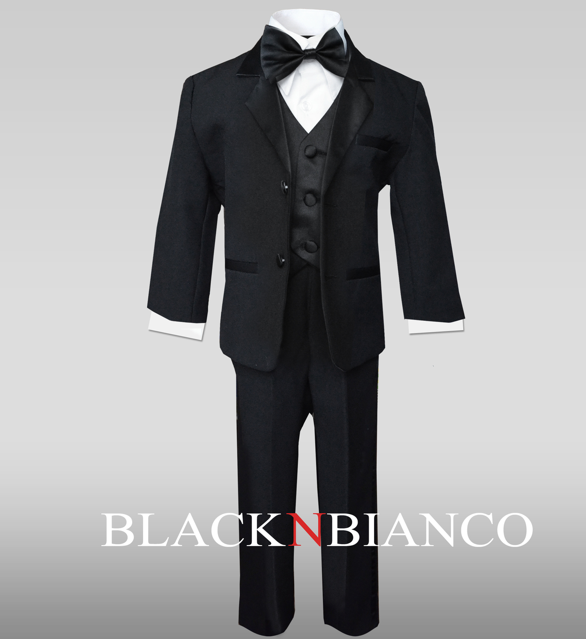 Maroon-Black Boys Three Piece Tuxedo Suit - A.T.U.N.