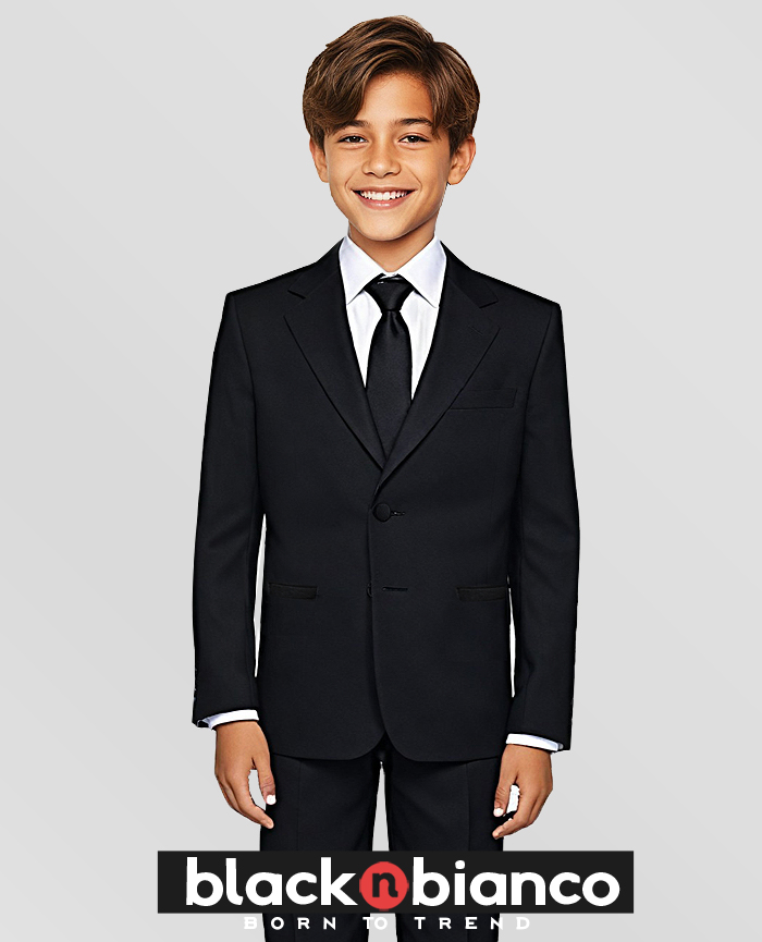 Black N Bianco Boys Teens Suit Dress Wear - Main Image