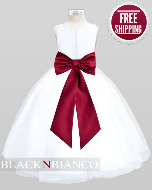 white and maroon dress