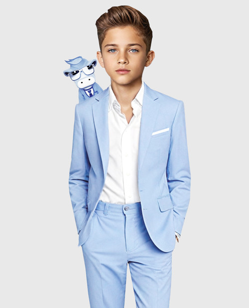 Boys Light Blue Suits Light Blue Luxury Children's Formal Wear