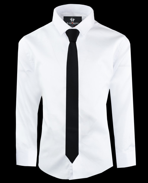 black and white dress shirt