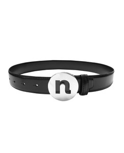 Black n Bianco Boys Formal Belt in Circle n Silver