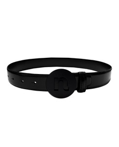 Black n Bianco Boys Circle n Belt in Matte Black