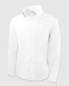 Black n Bianco Boys WHITE Oxford Dress Shirt Long Sleeve