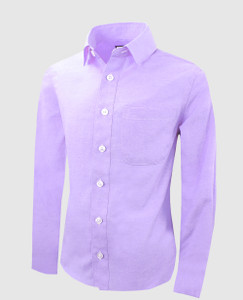 Black n Bianco Boys Oxford Lilac Dress Shirt