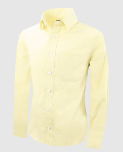 Black n Bianco Boys Ivory Yellow Oxford Dress Shirt