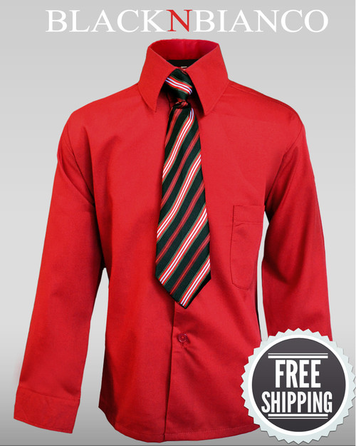 black tie red shirt