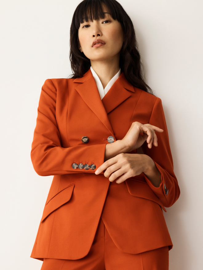 The burnt orange Abbeville jacket in our Sale