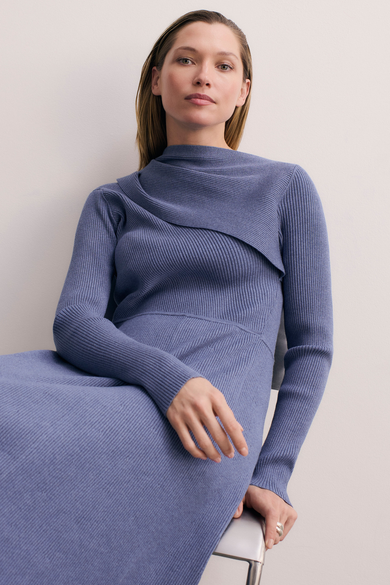 Ferno Knit Dress Slate Blue to the Fold LTD — free download