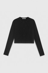 Paros Knitted Cardigan Black Silk Blend