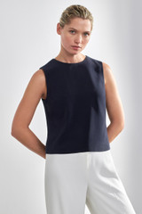 Clever Crepe Altino Top Navy