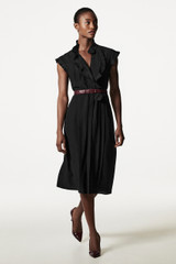 Symons Sleeveless Dress Black Silk