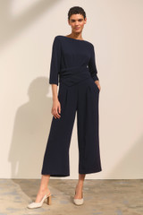 Clever Crepe Lugano Jumpsuit Navy