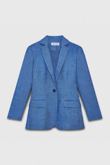 Charlcombe Jacket Indigo Blue Linen