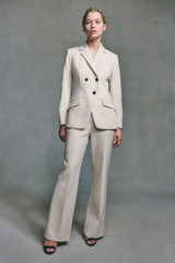 Alzira Straight Flared Trousers Stone Tailoring