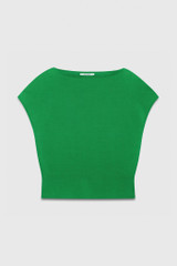 Nova Knitted Top Emerald Green Silk Blend