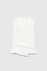 Clever Crepe Belleville Sleeveless Top Ivory