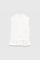 Clever Crepe Belleville Sleeveless Top Ivory