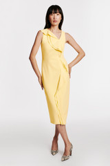 Alvely Dress Meadow Yellow Sculpt Stretch Crepe