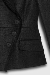 Belmont Jacket Black Linen Tweed