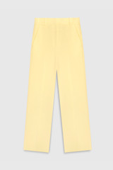 Alzira Straight Flared Trousers Meadow Yellow Cotton