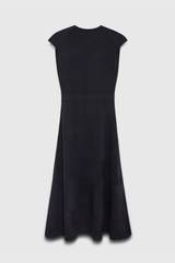 Henley Dress Navy Stretch Knit