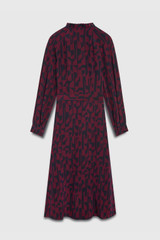 Aldbury Midi Dress Plum And Navy Silk