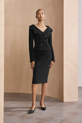 Clever Crepe Pencil Skirt Black Clever Crepe Pencil Skirt Black