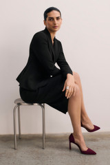 Clever Crepe Pencil Skirt Black